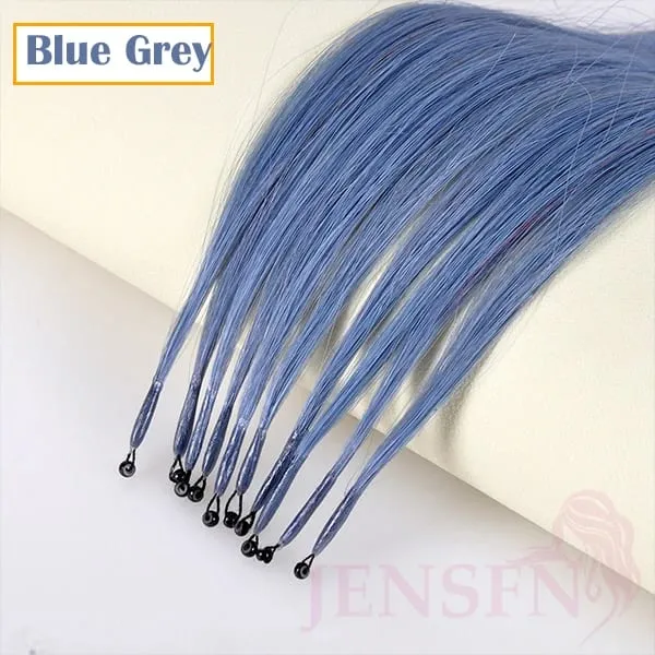 8D Natural Hair Extensions Human Hair 10pcs 0.5g/s Micro Ring 18Inch Micro Link Hair Loop Extension For Women variety of color — image 11
