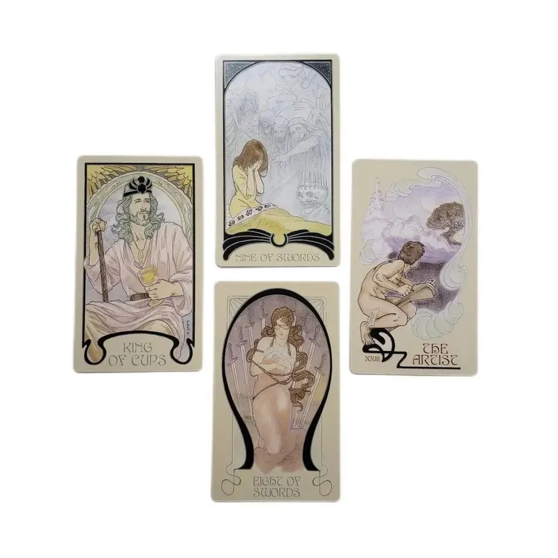 Cartas de tarô com visões etéreas, baralho de 80 cartas de adivinhação misteriosa para mulheres e meninas, jogos de tabuleiro — image 4