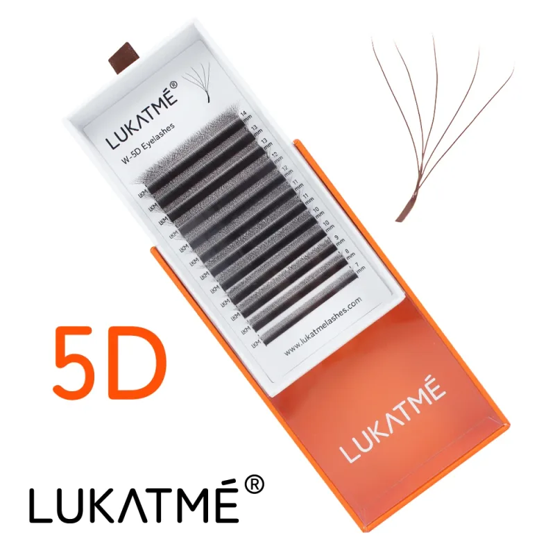 Brown 5D M Curl Fox Eyelash Extensions 7-14mm Premium Soft Volume 5D Lashes Foxy Eye Brown False Mink 5D W Eyelashes
