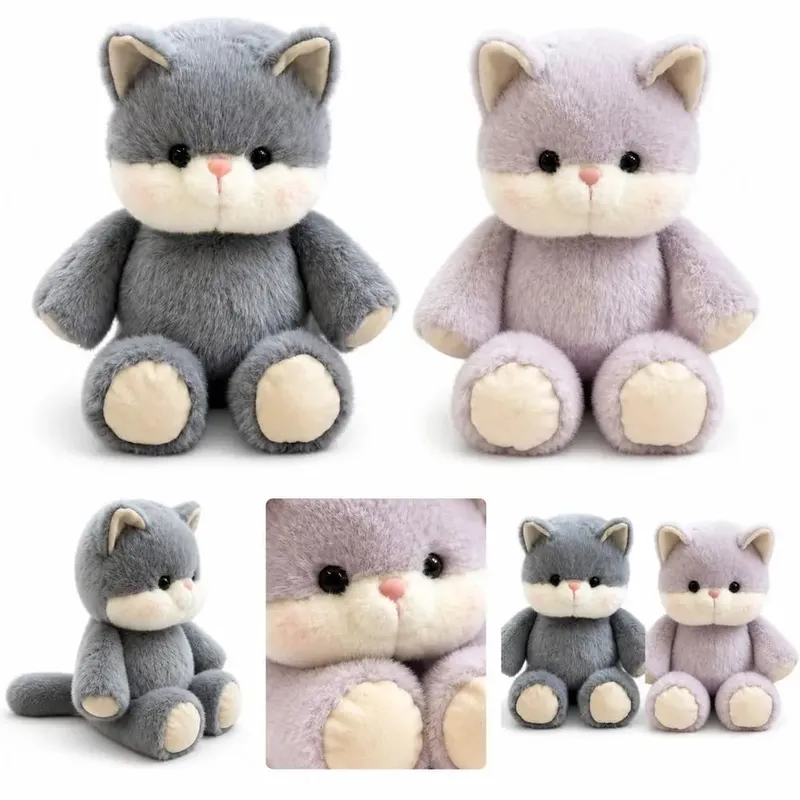 New Design Soft Cat Animal Pillow Emotional Support 17.7inch Cat Pattern Cute Pillow