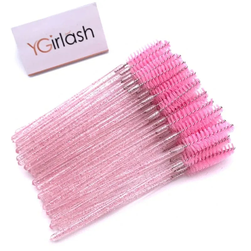 YGirlash 50Pcs Lash Swans Aplikator Bulu Mata Kristal Pemegang Berlian Pakai Nilon Tongkat Maskara Berus Alat Kosmetik — image 10