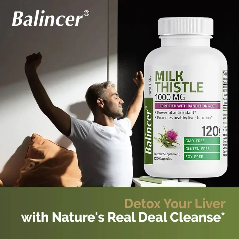 อาหารเสริม Thistle นมธรรมชาติ - ล้างพิษและทำความสะอาดสำหรับผู้ชายและผู้หญิง สุขภาพตับ และสนับสนุนการทำงานของตับ — image 3