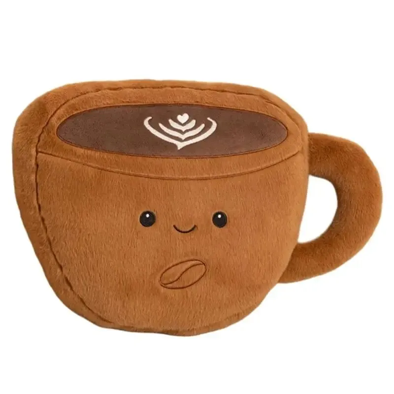 U13F กาแฟ Bean ตุ๊กตา Plush หมอนตุ๊กตาสั้นนุ่มพร้อมผ้าฝ้าย PP ตกแต่งโยนหมอนสำหรับห้องนอนโซฟาโต๊ะ — image 4