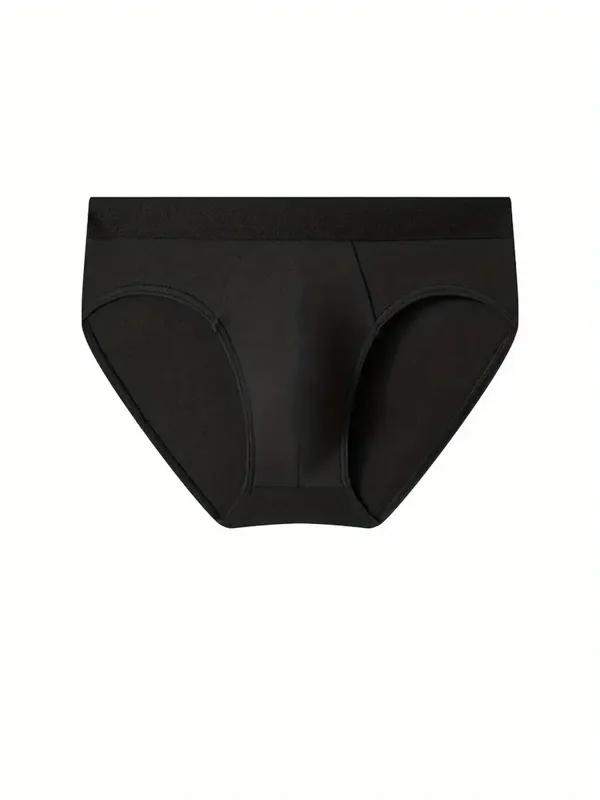 Sous-vêtements pour hommes, couleur unie, slips très extensibles, respirants, à la mode, grande taille, 5 pièces/ensemble — image 2