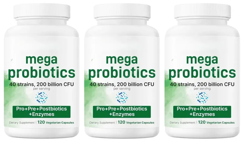 Probiotika-Kapseln, 200 Milliarden KBE, 40 Stämme, Präbiotika, Verdauungsenzyme, Nahrungsergänzung für die Darmgesundheit, 120 vegetarische Kapseln, Männer und Frauen