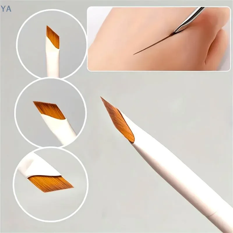 【SA】1/3/7/9 Pennelli per trucco occhi Set Pennello per eyeliner a lama Testa obliqua Pennello per ombretto ultrafine Pennello per dettagli adatto per il trucco — image 4