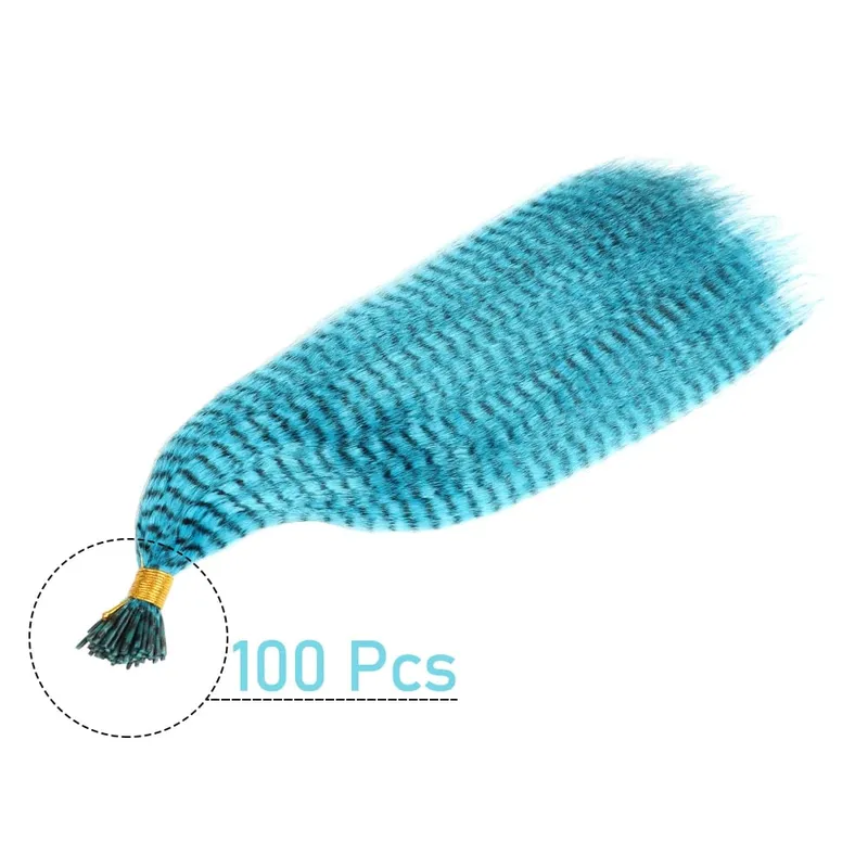Bunte synthetische Federverlängerungen, 40,6 cm langes Haar-Werkzeugset für Frauen, 13 verfügbare Farben, 48-teiliges Set — image 8