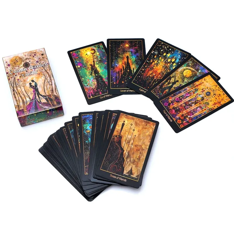 Cosmic Garden Tarot Cards Tarot Deck Fortune Telling Game Card Divination Fate Party Oracle CardBoard Game Family Party Game