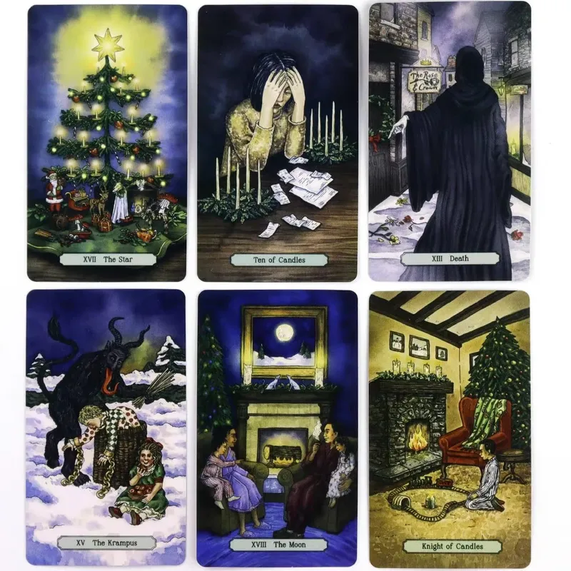 Weihnachts-Tarot-Karten, 78 Stück, Weihnachten, Urlaub, Wintersonnenwende, Tarot-Deck, Wahrsagerei, Wahrsagerei, Orakel, Brettspiel, Geschenk — image 4