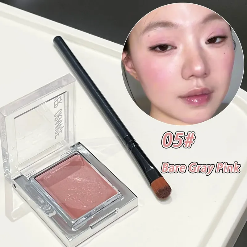 Herorange Misty Matte Cream Blush avec ensemble de pinceaux de maquillage Texture mate à faible saturation éclaircit la peau pour créer des looks de maquillage charmants — image 8