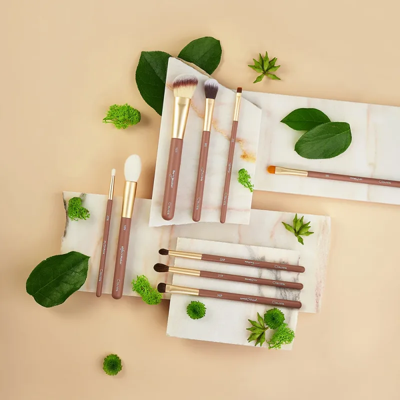 Clavier Nature&More Series Soft Fluffy Brush Makeup Brushes Cosmetics Foundation Blush Powder Eyeshadow Kabuki Blending Brush