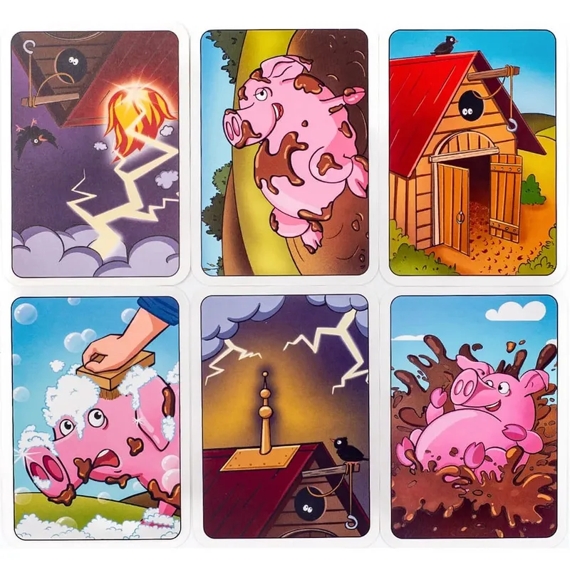 Drecksau การ์ดเกมปาร์ตี้ 1 ชุด 10.7*7.6 ซม.ทางปัญญาเกมกระดานครอบครัวสนุก Interactive ของขวัญของเล่นสำหรับ party Gathering — image 5