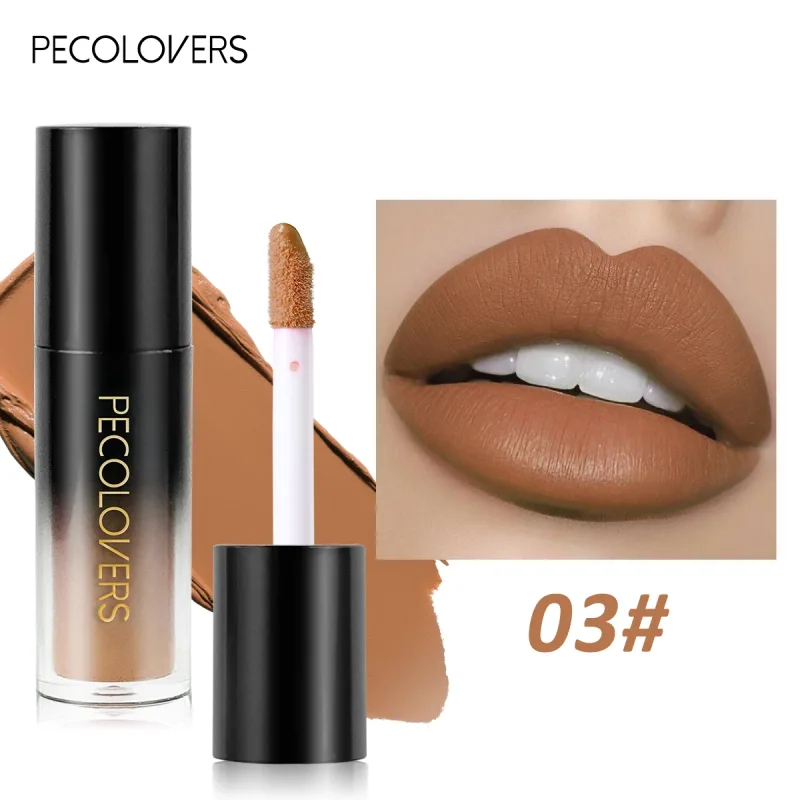 หลายสี Matte Velvet ลิปกลอสกันน้ำ Long-Lasting Non-Stick CUP Smooth ลิปสติกใช้สีสูง Rendering — image 17