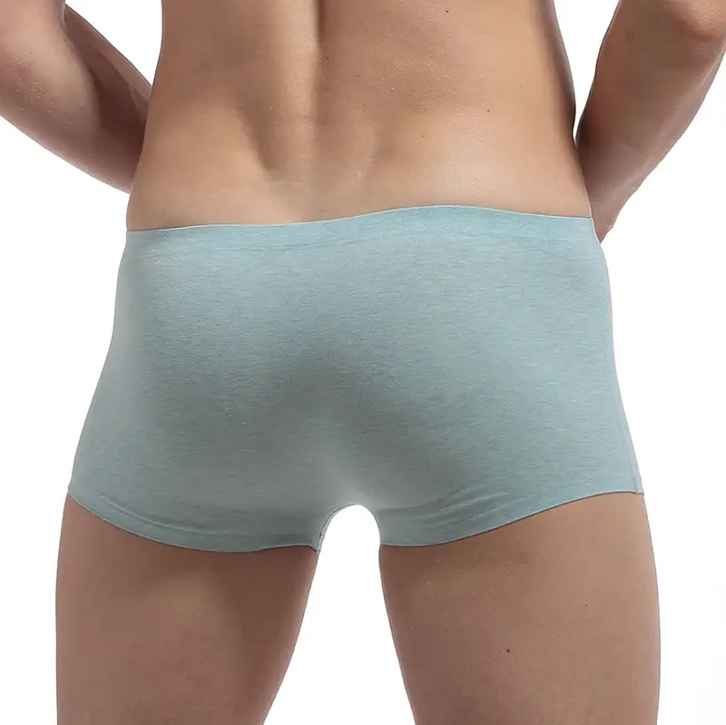 Männer Unterwäsche Boxer Männer Elastizität Atmungsaktiv Trunk Boxer Bequeme Nahtlose Mann Solide Unterhose Shorts Höschen — image 17