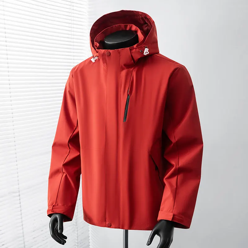 2026 Spring Outdoor Waterproof Jacket Men Hooded Windbreaker Rain Coat Breathable Fishing Camping Tactical Jackets Male Clothing — image 2