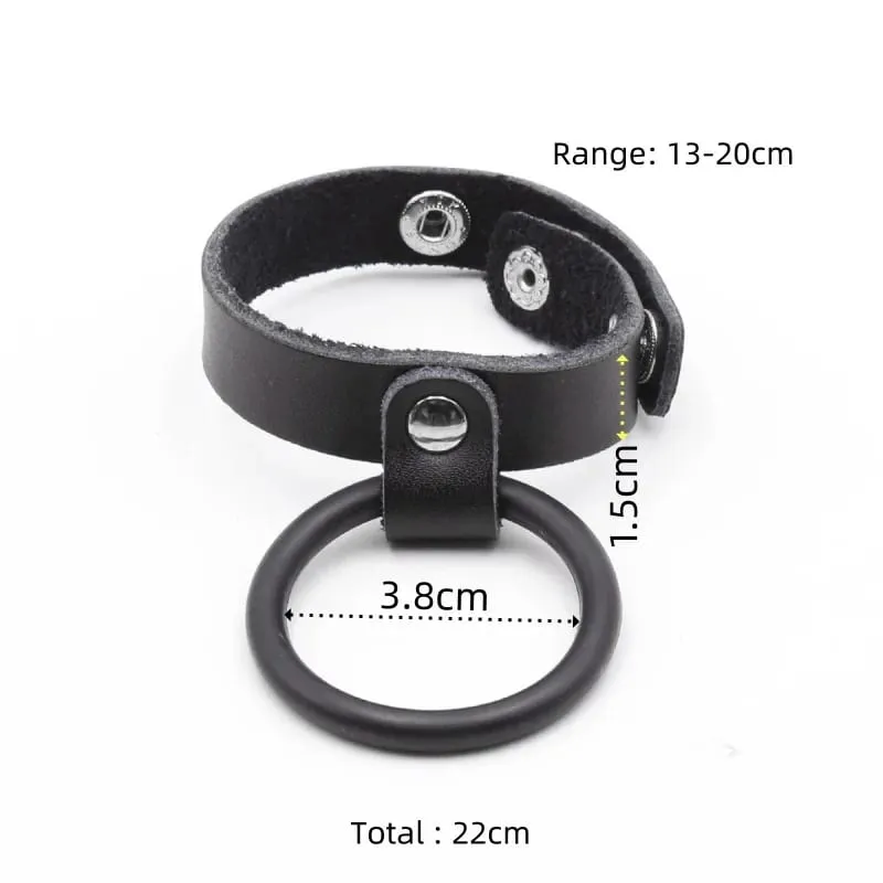 Anillo de cuero para pene de Semen ajustable de varios niveles con lazo para pene Bondage para hombres, pantalla para pene, Juguetes sexuales con gran retraso en la eyaculación — image 12