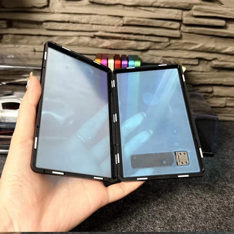 Aluminium Alloy Multicolor Trading Card Protect Case with Stand Untuk Sokongan Kad Bergred PSA BGS Mendatar dan Menegak
