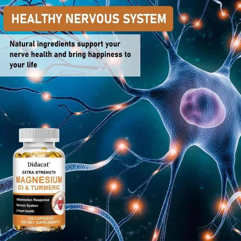Calcium Magnesium Vitamin D3 & Turmeric Capsules Multi-Nutrient Herbal for Bone Muscle & Daily Whole-Body Nutritional Support — image 5