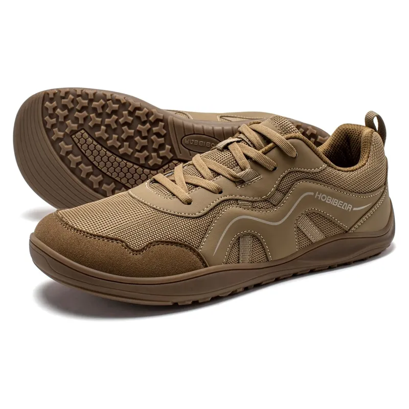 Unisex-Schuhe mit breiter Spitze, Barfuß, Zero Drop, minimalistische Sneakers, Mesh-Kunstleder, Patchwork-Schnürschuhe — image 6