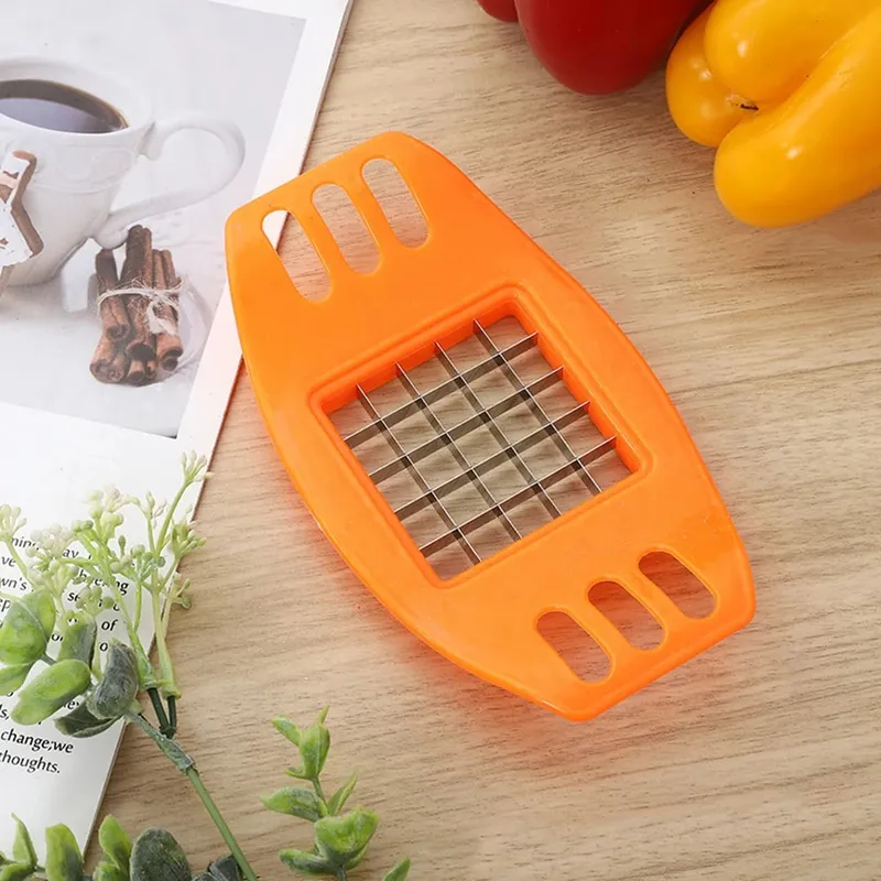 1Pcs Plastic Kitchen Handheld Potato Slicer Tomato Cutter Tool Lemon Cutting Cooking Kitchen Accessories