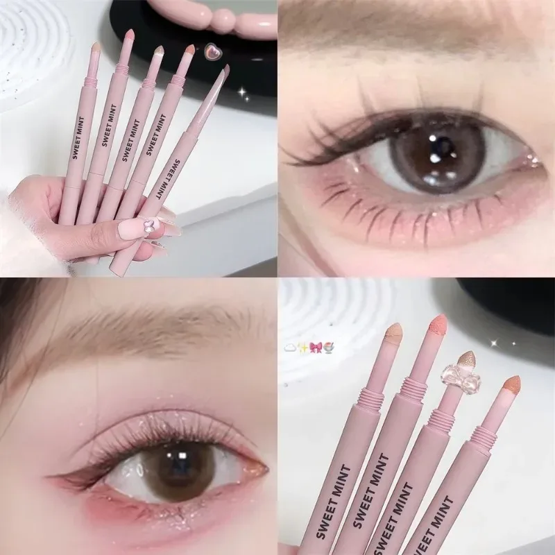 Double-end Lying Silkworm Eyeliner Shadow Highlight Glitter Matte Aegyosal Pen Natural Long Lasting Brightening Cream Eye Makeup — image 4