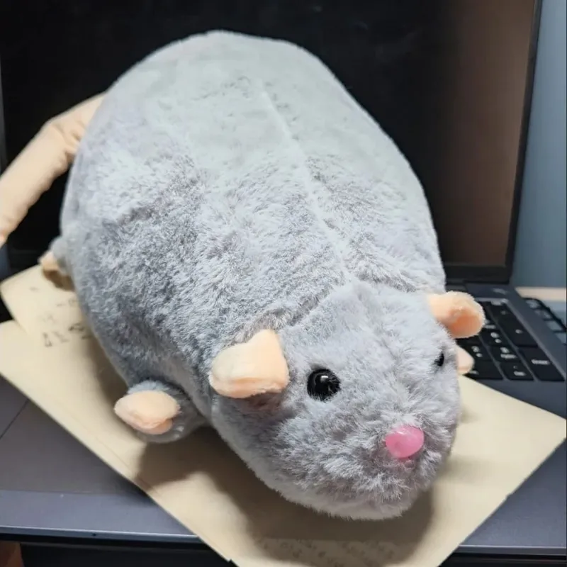 Bonito grande rato de pelúcia travesseiro simulação desenho animado rato boneca 35/50/90cm presente de aniversário