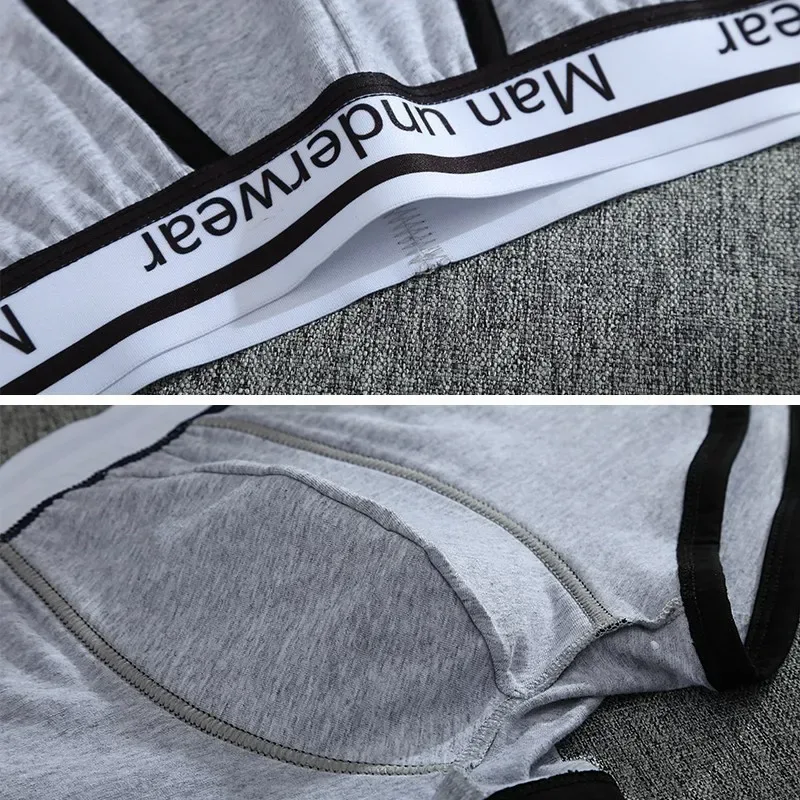 1/4 adet erkek iç çamaşırı boksörler pamuk külot nefes düz Boxershorts erkek orta bel külot Trend erkek şort Homme şort — image 17