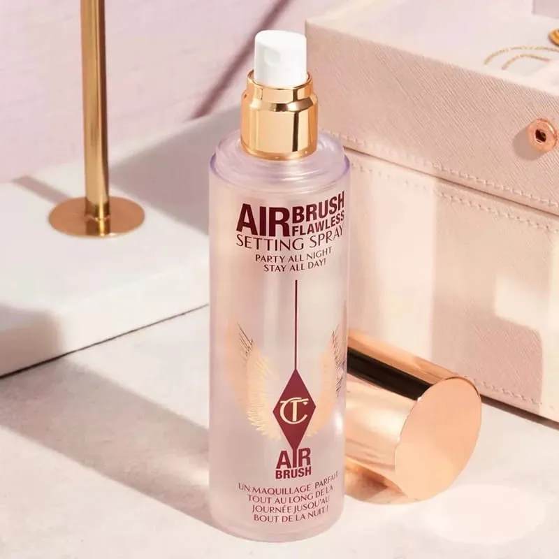 Charlotte Tilbury Merek Dua Warna Berbentuk Hati Bubuk Perona Pipi Pengaturan Semprot Pengontrol Minyak Bubuk Perona Pipi Bantalan Udara Pena Kosmetik — image 8