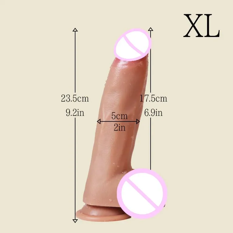 Dildo Realistik Zakar Silikon 6/7/9 Inci Dildo Besar dengan Cawan Sedut untuk Wanita Melancap Lesbain Mainan Seks Dubur untuk Dewasa — image 10