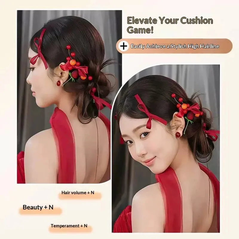 Synthetic Western Style Hair Topper Women Volume Boost Fluffy Invisible Hair Piece Bridal Wedding Hair Extension — image 5