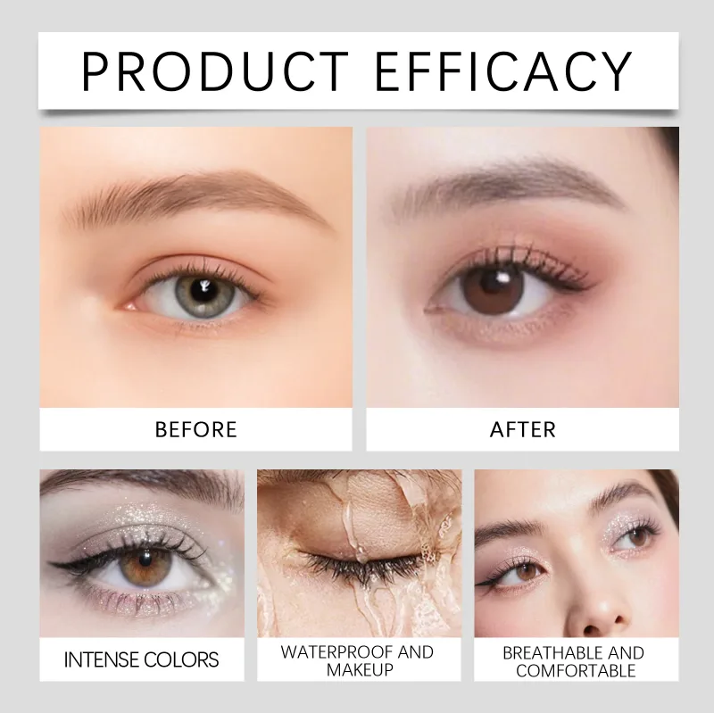 Paleta de sombra de ojos de 9 colores, portátil, multifuncional, brillo, sombra de ojos, paleta brillante, resaltador en polvo, Kit de belleza, 12g — image 7