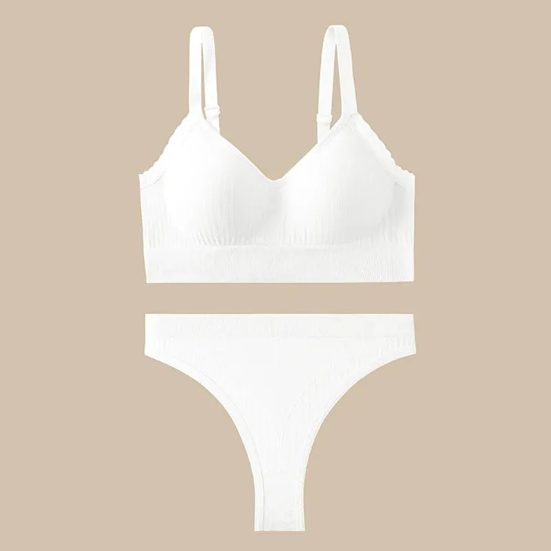 [Ensemble] ensemble de Lingerie Sexy pour femmes ensemble de soutiens-gorge Push Up soutien-gorge à armatures solide ensemble de sous-vêtements de tous les jours