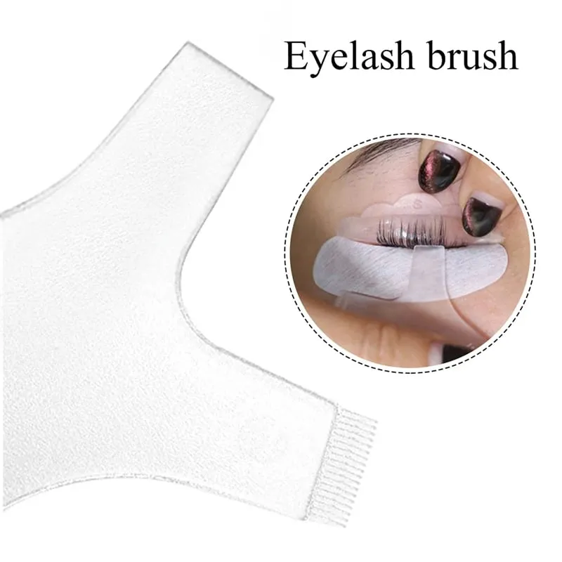 Şeffaf Y Şekli Kirpik Kaldırma Fırçası Yeniden Kullanılabilir Plastik Greft Perma Mini Tarak Makyaj Kirpik Fırçaları 3D Bigudi Fırça Aracı Aksesuarı — image 4