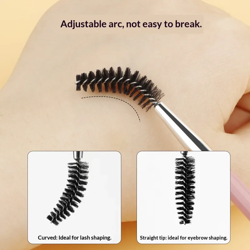 3 stk dobbelt-endede øjenbryn øjenvippe børste sæt med 3 forskellige Spoolie børster Makeup Grooming Tool — image 4
