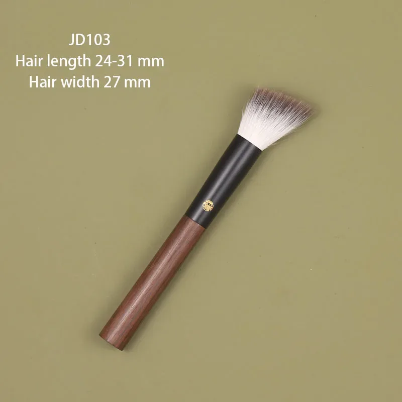 전문 수제 메이크업 브러쉬 1PC 블루 폭스 염소 머리 점묘 블러쉬 브러쉬 호두 핸들 메이크업 브러쉬 — image 11