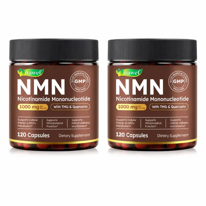 Capsule NMN 1000mg Nicotinamide Mononucleotide NAD+ Energia Cellulare TMG Quercetina Resveratrolo 120 Capsule Vegane Non OGM — image 8