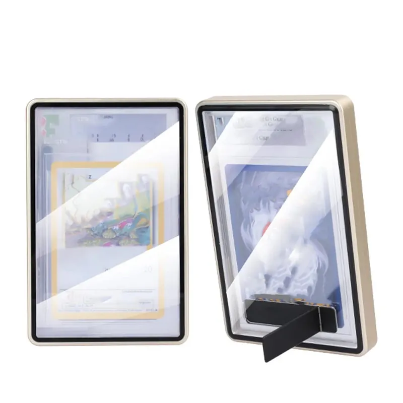 Aluminium Alloy Multicolor Trading Card Protect Case with Stand Untuk Sokongan Kad Bergred PSA BGS Mendatar dan Menegak