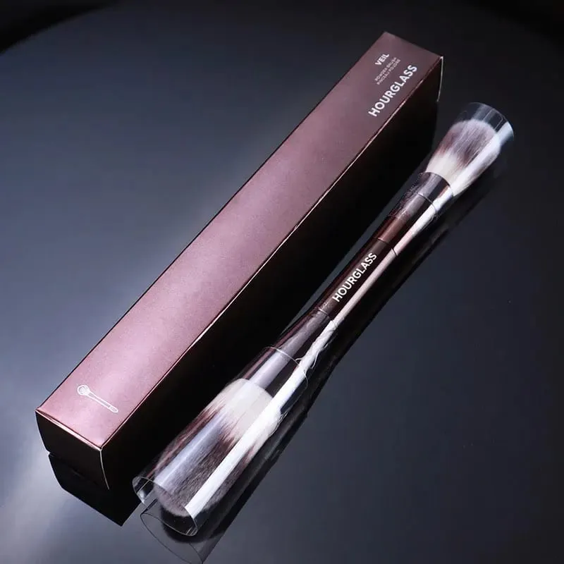 1pc Hourglass Powder Contour Berus solek Pemerah Pipi Bedak Berus solek pemegang logam Concealer Bronzer high end dengan kotak — image 20