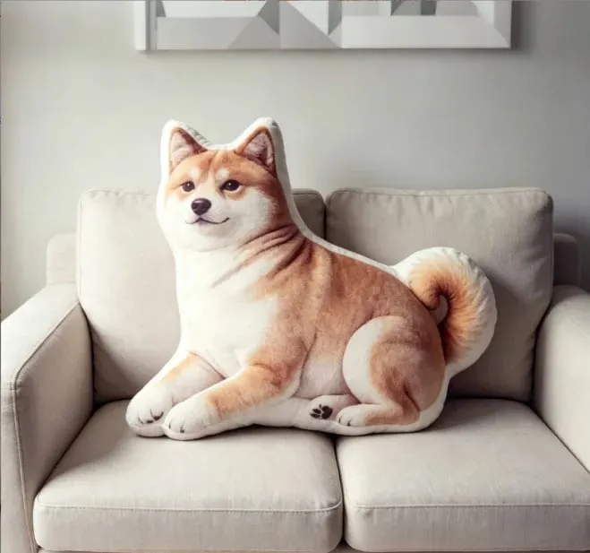 Cuscino per cani con simulazione stampata in 3D, divertente cuscino a forma di animale domestico, soggiorno, camera da letto, decorazione morbida, regalo di festa personalizzato — image 12