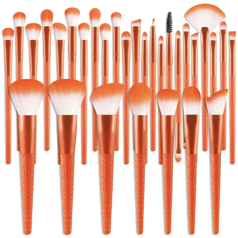 Sada 30 ks profesionálních štětců na make-up Měkké syntetické štětce pro make-up tvářenky Contour Eyeshadow Full Face Kosmetické nástroje — image 11