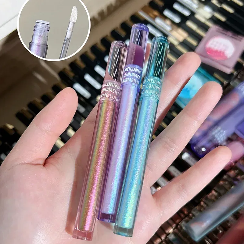 Glitter Highlighter Liquid Eye Shadow Multichrome Shimmer Eyeshadow Chameleon Eye Makeup High Gloss Pearl Shiny Eye Shadow — image 6