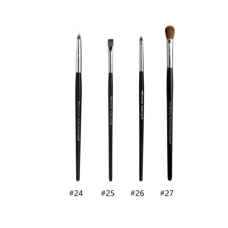 4 stk/sæt Pro Allover øjenskygge makeup børster Læbebryn Precision Concealer Blending Kuppelformet krøllet Smudge Highlight Make Up Brush — image 18