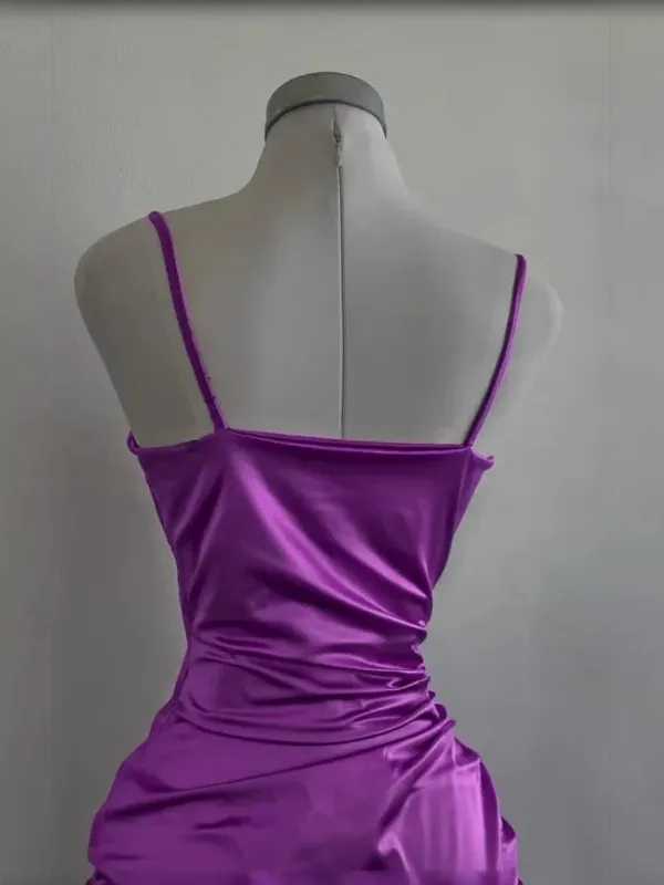 Robe trapèze sans bretelles, fendue à volants, Sexy, ajustée, nouveau Style, 2026 — image 6