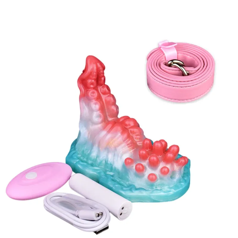 Broyeur sexuel en Silicone, contrôle sans fil, poulpe/granulés, Strapon, bosse, Friction, Vibration, Massage, Masturbation féminine — image 11