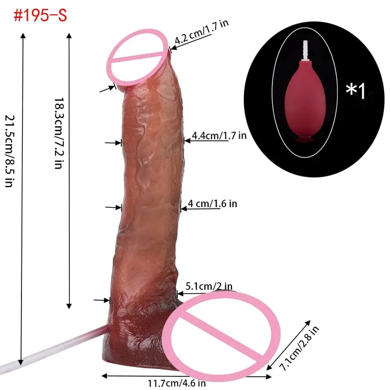 Lebensechte Squirting Penis Silikon Ejakulation Großer realistischer Dildo mit Sucker Skin Touch Anal Sexspielzeug für Frauen — image 8