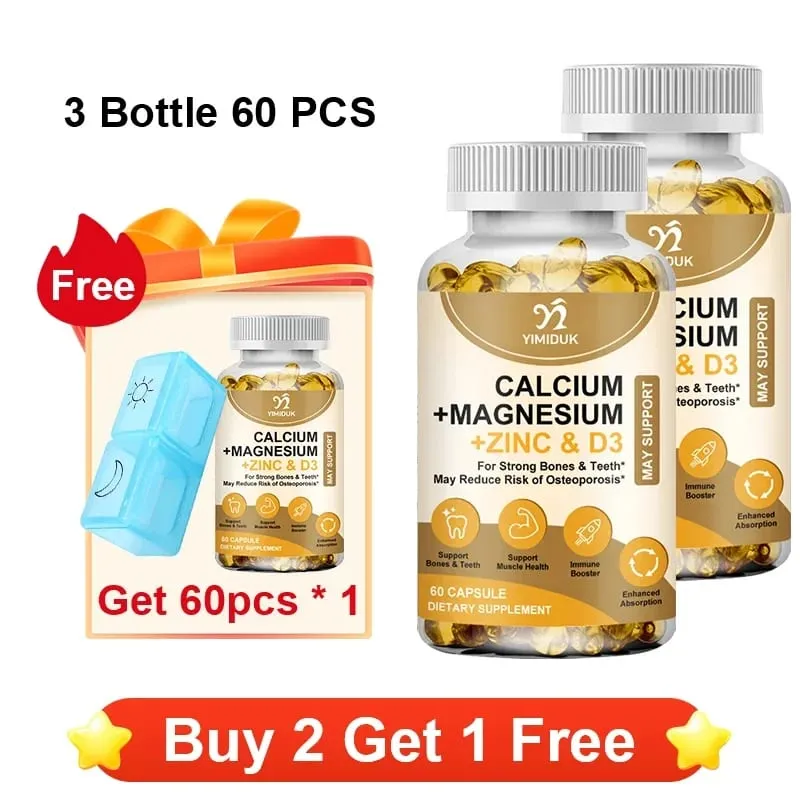 Suplemen Sokongan Tulang & Otot dengan Kalsium Magnesium Zink & D3 Menyokong Tulang Kuat Kekebalan & Daya Daya Gigi — image 9