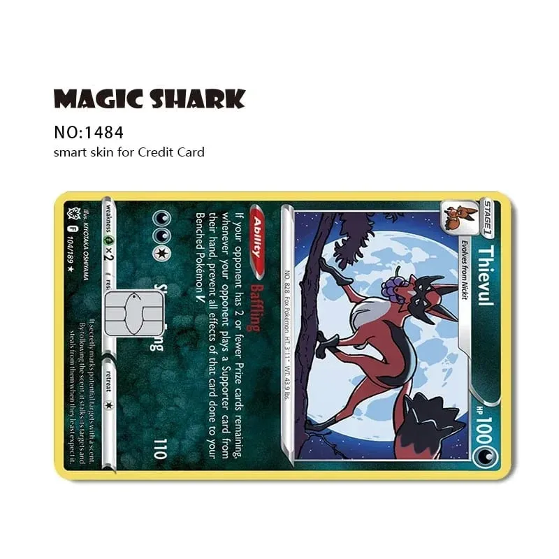 2025 New Pokemons Charizard Blastoise Bulbasaur Eevee Metwo Sticker Film Skin Cover for Credit Debit Card — image 25