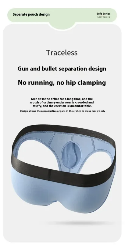 Slips en modal pour hommes, conception à double pochette séparée, sous-vêtements ultra fins, respirants et hautement extensibles, vêtements confortables au quotidien — image 11