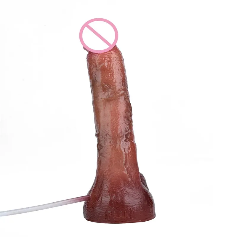 Lebensechte Squirting Penis Silikon Ejakulation Großer realistischer Dildo mit Sucker Skin Touch Anal Sexspielzeug für Frauen — image 2