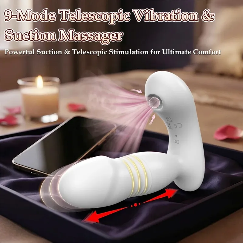 Giocattolo del sesso potenziato con vibratore potenziato 9 frequenze di vibrazione del punto G Clitoride capezzolo vibratore indossabile Giocattoli adulti del sesso per coppia femminile — image 2